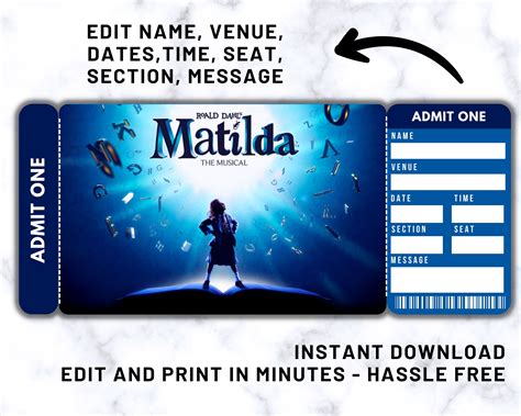 matilda theatre tickets.